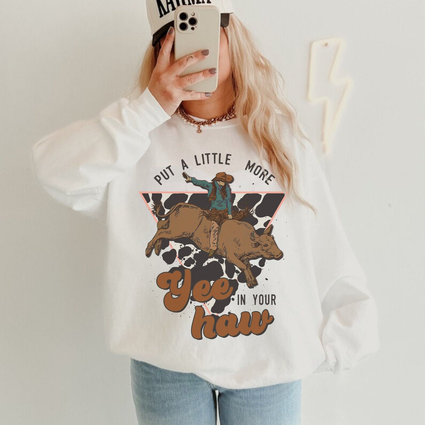Yeehaw Sweatshirt, Yee Haw Shirt, Western Sweatshirt, Cowgirl Hoodies, Retro Cowboy Shirt, Country Crewneck, Rodeo Sweatshirt, Howdy Shirt