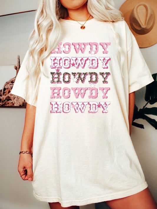 Comfort Colors Howdy Shirt, Country Shirt, Cowgirl Shirt, Western Tees, Western Clothes, Cowboy Shirt, Rodeo Shirt, Country Music Shirt