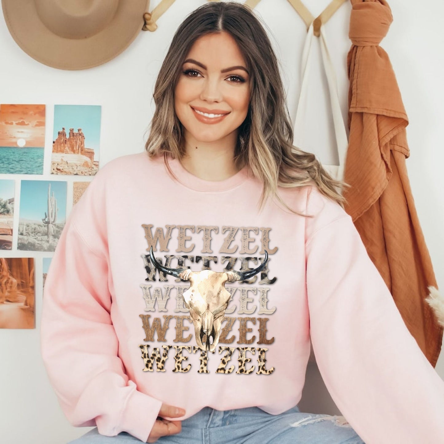 Wetzel Country Western Trendy Crewneck Sweatshirt, Western Clothes, Cowgirl Sweatshirt, Country Music Shirt, Nashville Sweatshirt, Howdy