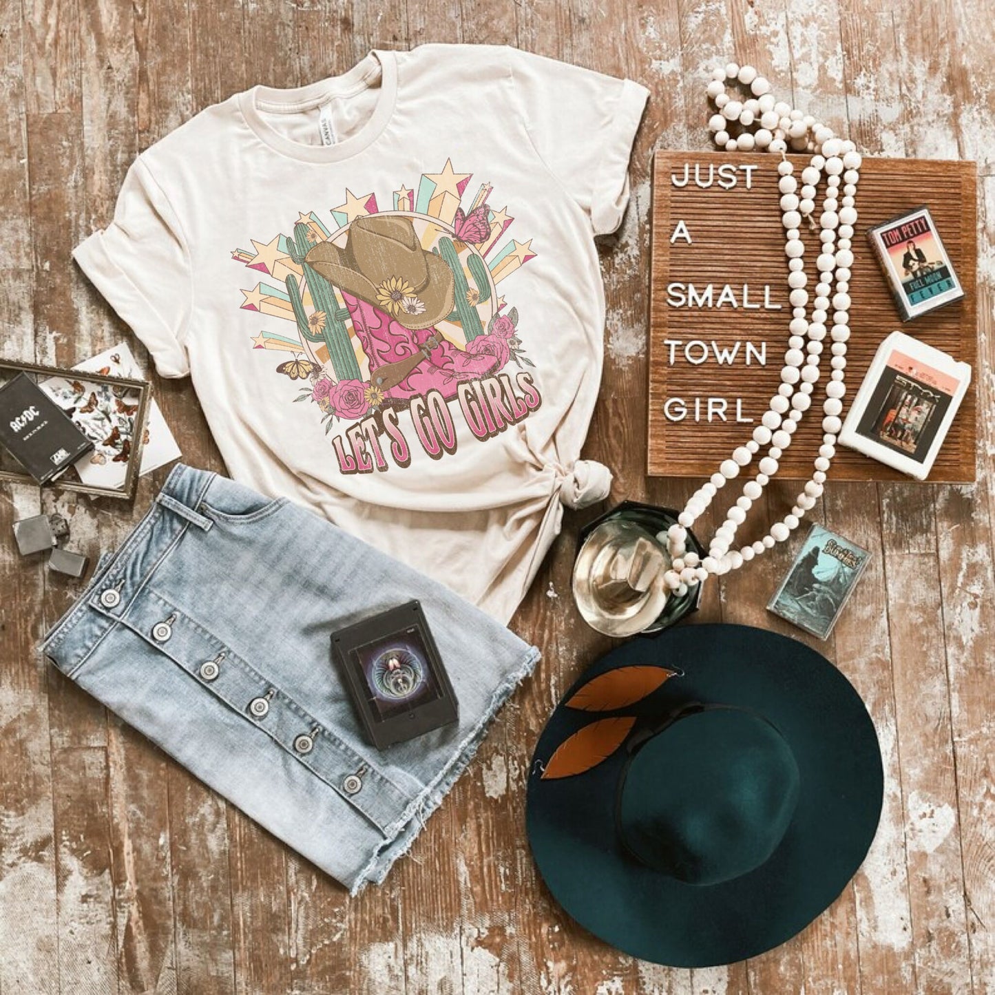 90s Country Music Concert Shirt, Lets Go Girls, Western Shirt, Nashville Shirt, Western Graphic Tee, Country Concert Outfit, Cowgirl Shirt