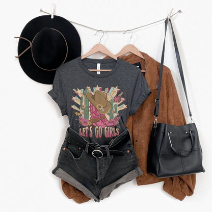 90s Country Music Concert Shirt, Lets Go Girls, Western Shirt, Nashville Shirt, Western Graphic Tee, Country Concert Outfit, Cowgirl Shirt