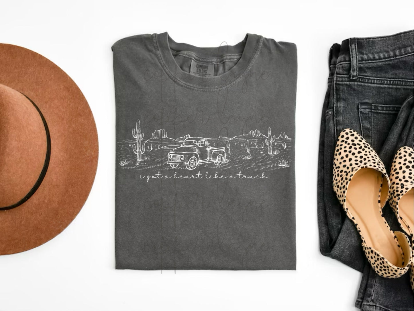 I Got A Heart Like A Truck Shirt, Country Music Shirt, Western Shirt, Cowboy Shirt, Country Concert Shirt, Western Clothes, Country Lyrics