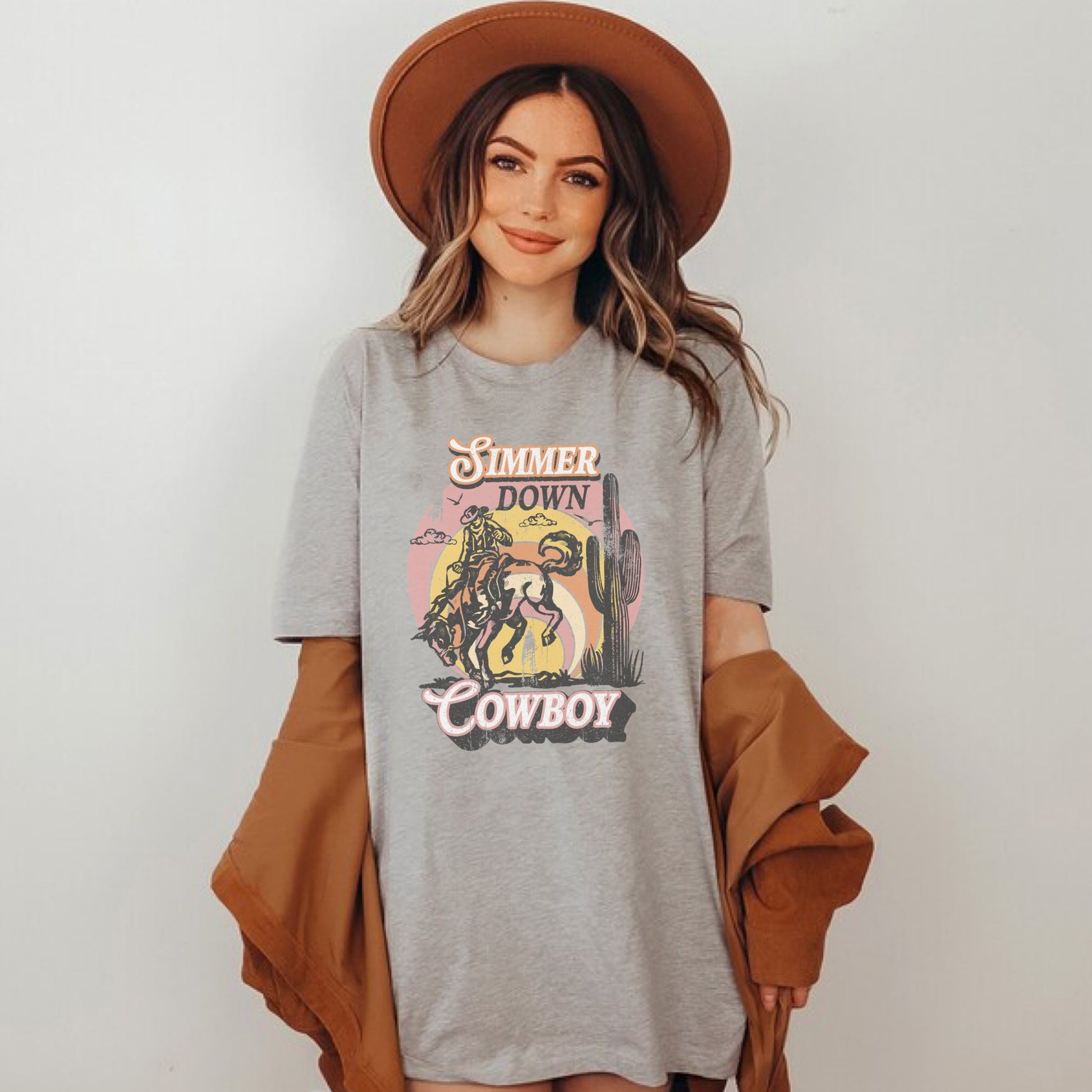 Summer Cowboy Western Shirt, Country Tees, Western Tees, Summer Country, Rodeo Tees, Cowboy Tees, Country Music Shirt, Boho Cowgirl, Desert