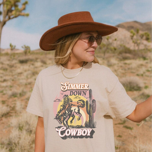 Summer Cowboy Western Shirt, Country Tees, Western Tees, Summer Country, Rodeo Tees, Cowboy Tees, Country Music Shirt, Boho Cowgirl, Desert