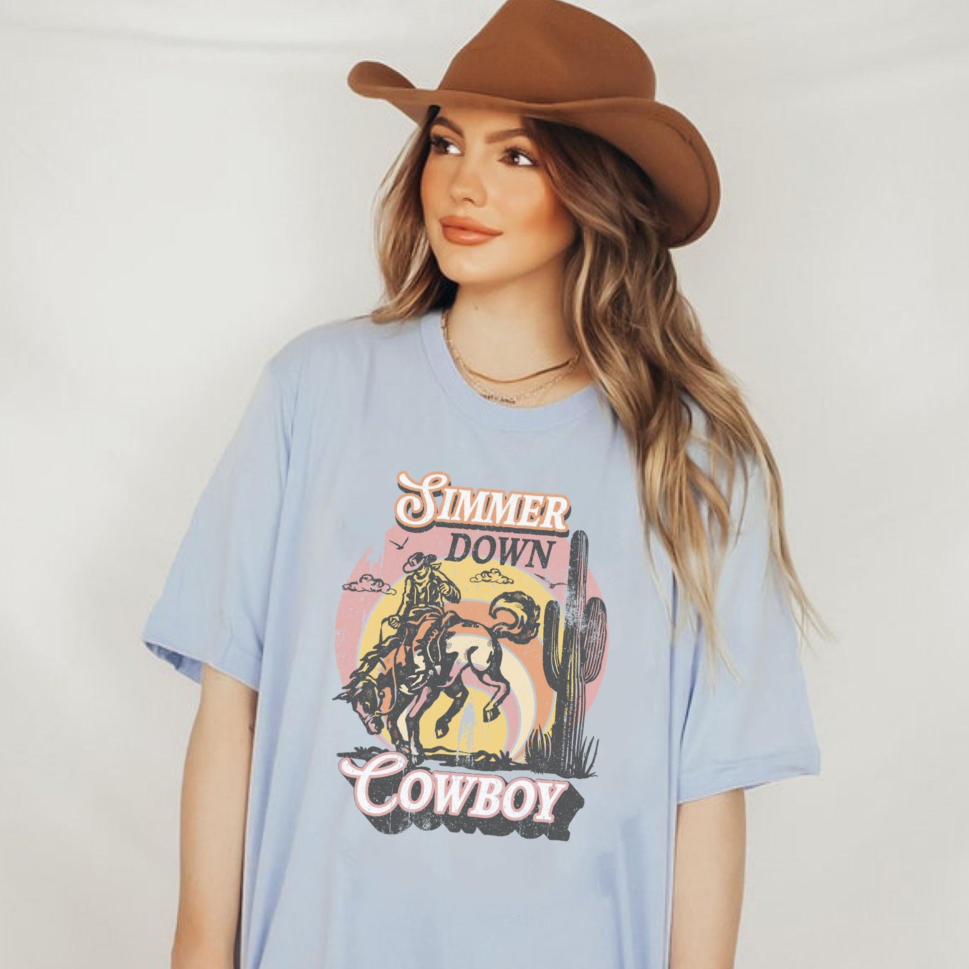 Summer Cowboy Western Shirt, Country Tees, Western Tees, Summer Country, Rodeo Tees, Cowboy Tees, Country Music Shirt, Boho Cowgirl, Desert