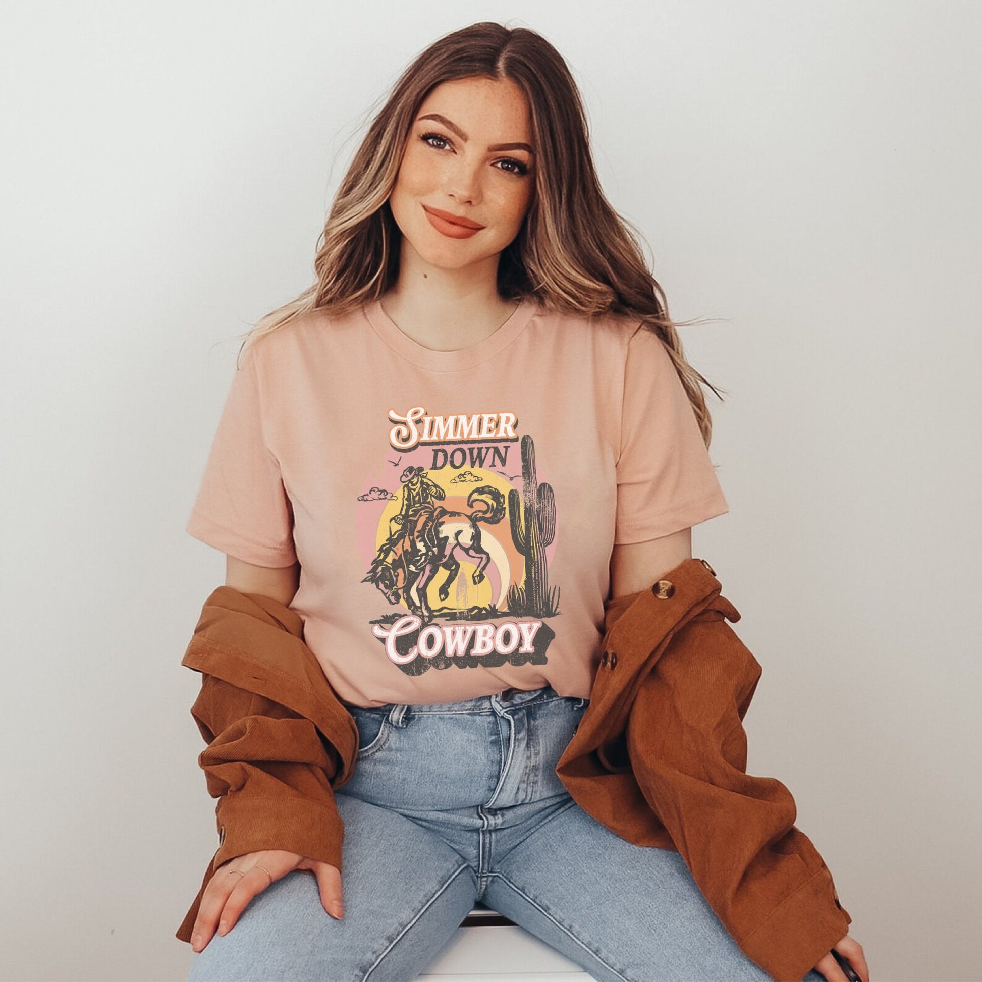 Summer Cowboy Western Shirt, Country Tees, Western Tees, Summer Country, Rodeo Tees, Cowboy Tees, Country Music Shirt, Boho Cowgirl, Desert