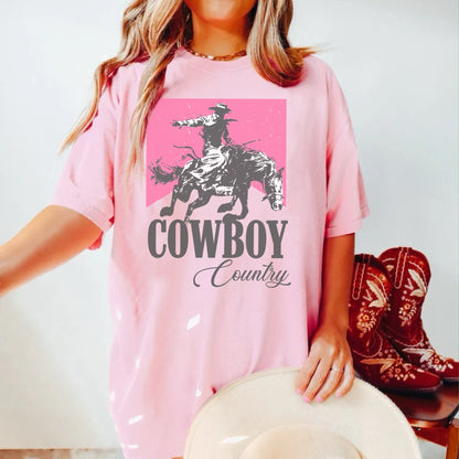Cowboy Country Shirt, Cute Cowgirl Tshirt, Country Music Shirt, Western Graphic Tee, Trendy Country Tee, Oversized Shirt, Rodeo Shirt, Howdy