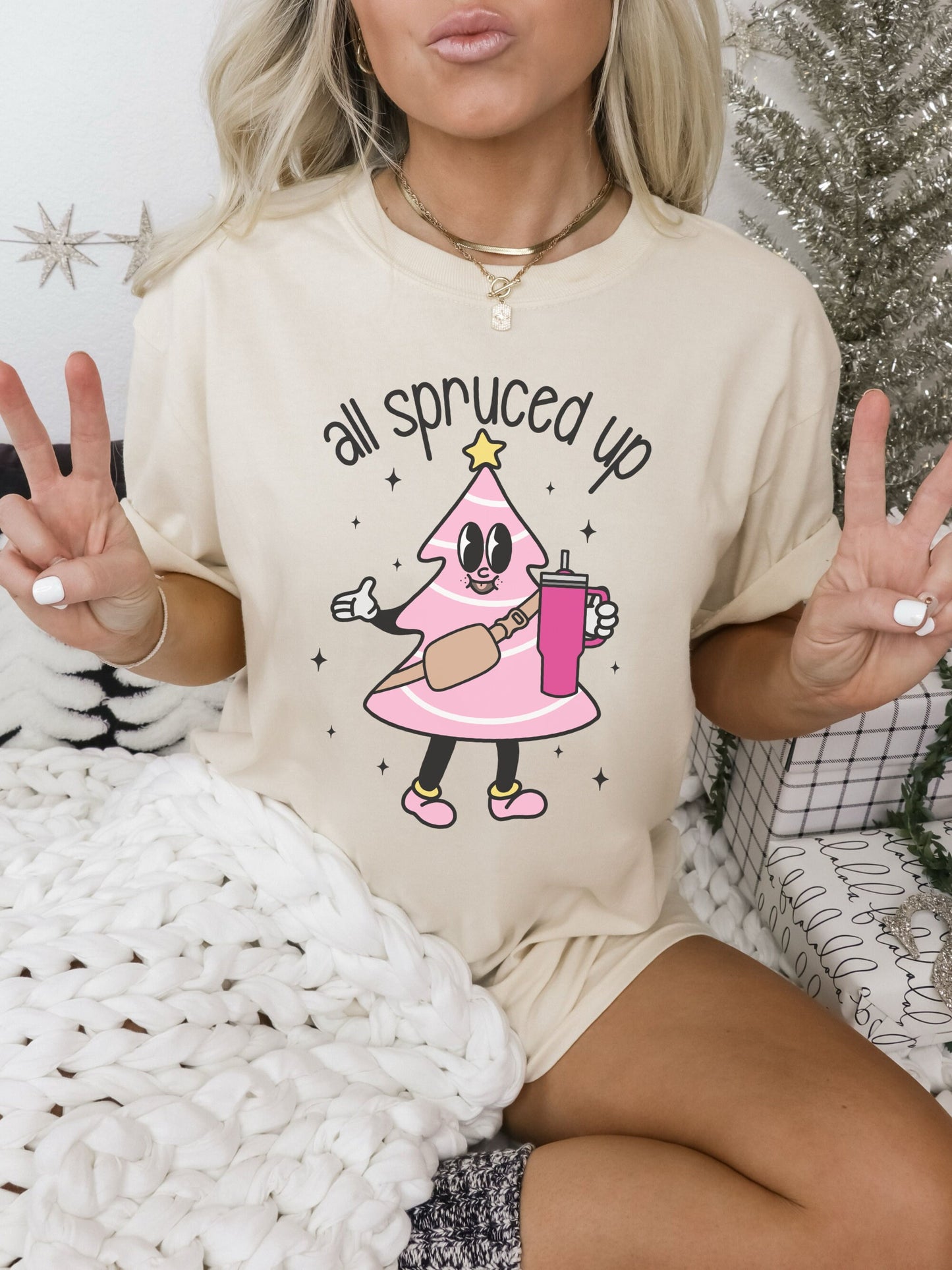 Spruced Up Shirt, Cute Christmas Tee, Christmas Tree Shirt, Retro Christmas Shirt, Holiday Tees, Festive Clothes, Holiday Apparel, Xmas Tees
