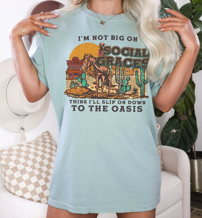 Social Graces Tshirt, Country Music Shirt, Vintage Country Shirt, 90s Country, Country Concert Outfit, Oversized Western tshirt, Western Tee