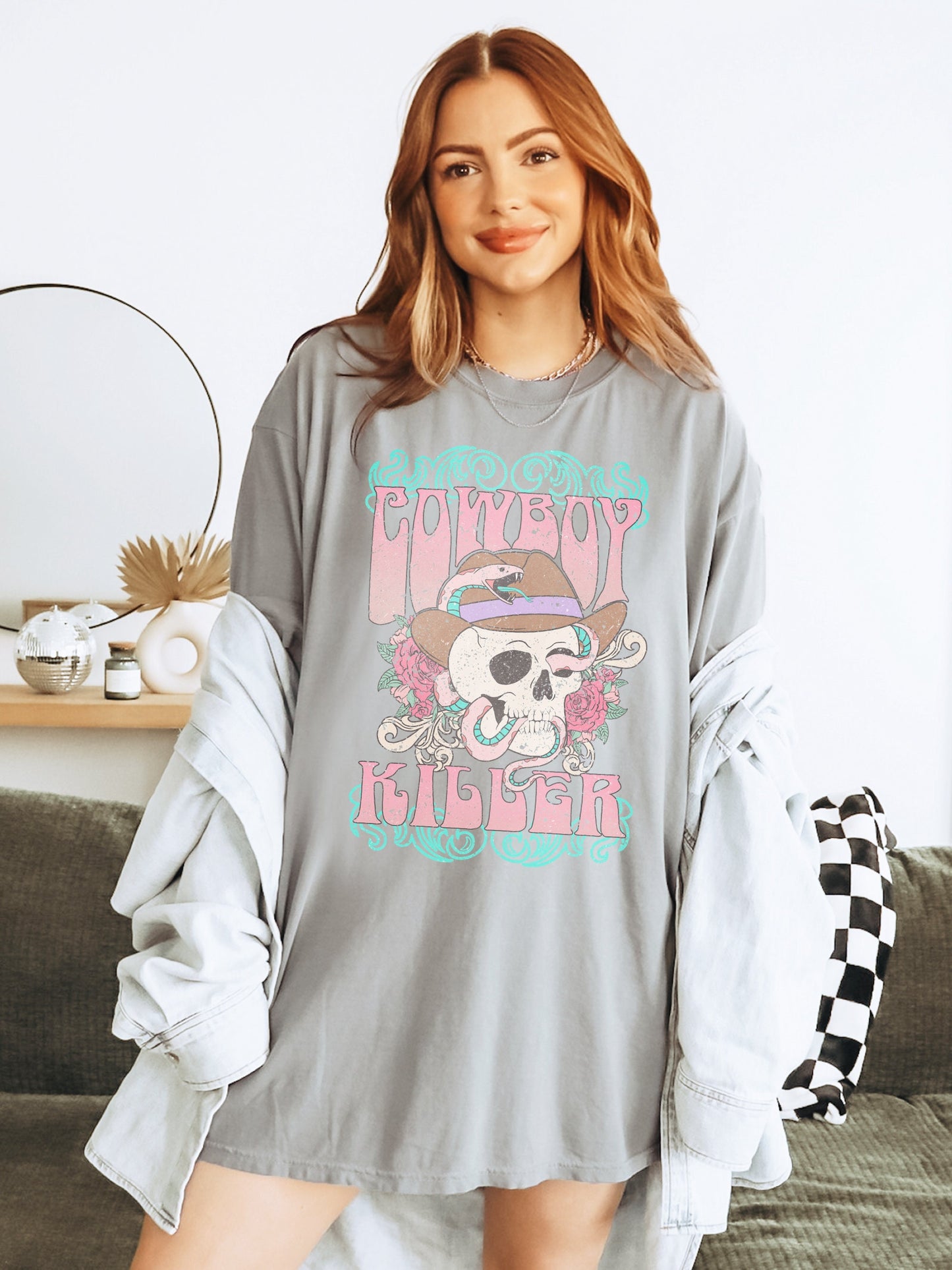 Cowboy Killers Shirt, Skull Tshirt, Trendy Western, Country Shirts, Cute Graphic Tees, Western Graphic Tee, Cowboy Skull, Country Western