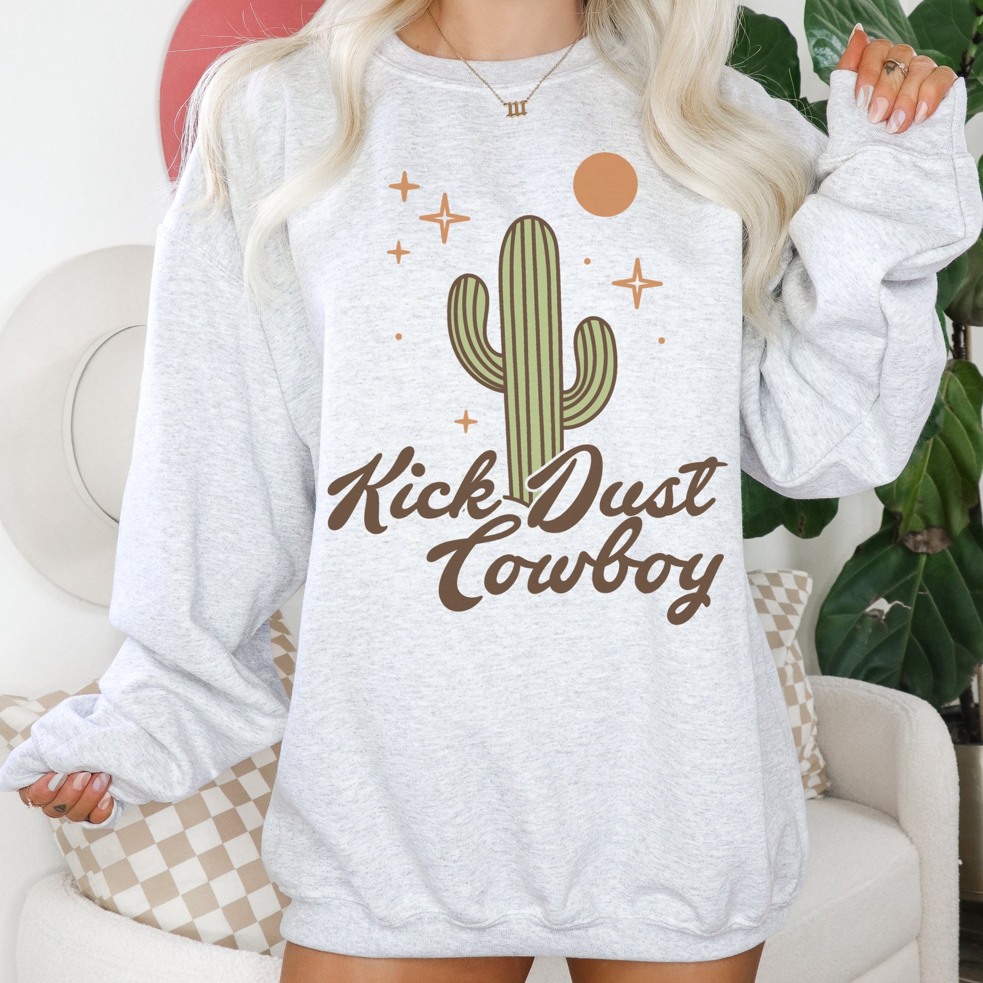 Kick Dust Cowboy Shirt, Cowboy Sweatshirt, Cowgirl Hoodie, Rodeo Sweatshirt, Western Graphic Shirt, Oversized Country Shirt, Cowboy Hoodie