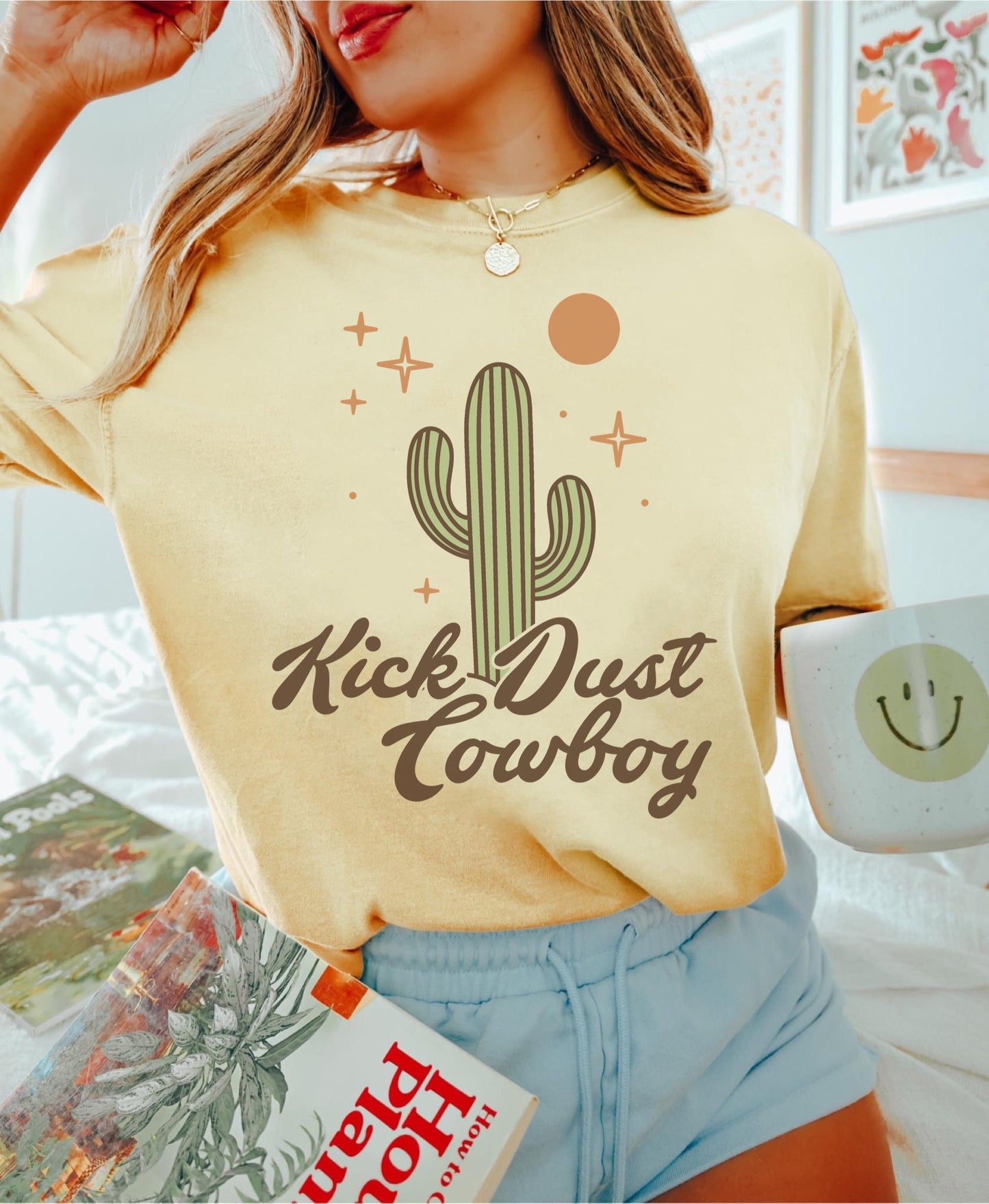 Kick Dust Cowboy Shirt, Western Graphic Tee, Comfort Colors Graphic Tee, Cowgirl Tee, Country Music Shirt, Vintage Cowboy Tee, Trendy Tshirt
