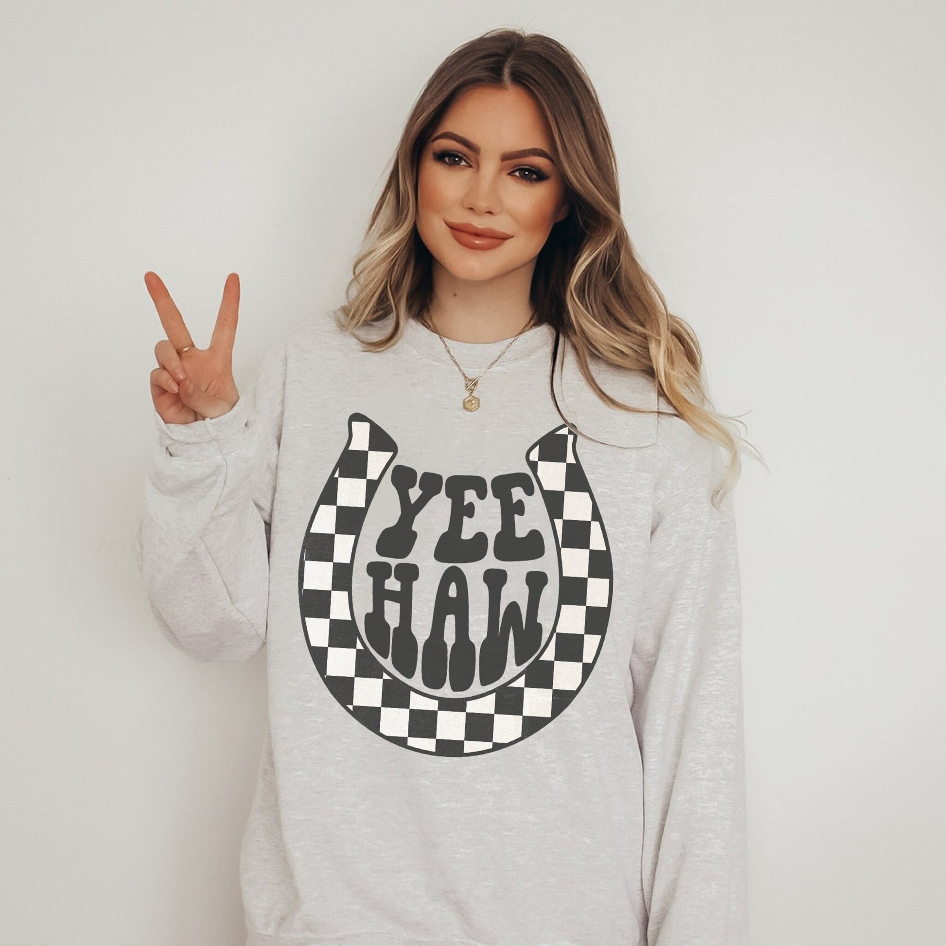 Yeehaw Sweatshirt, Retro Western Shirt, Vintage Western Sweatshirt, Cowgirl Crewneck, Country Hoodie, Cowboy Sweatshirt, Trendy Sweater