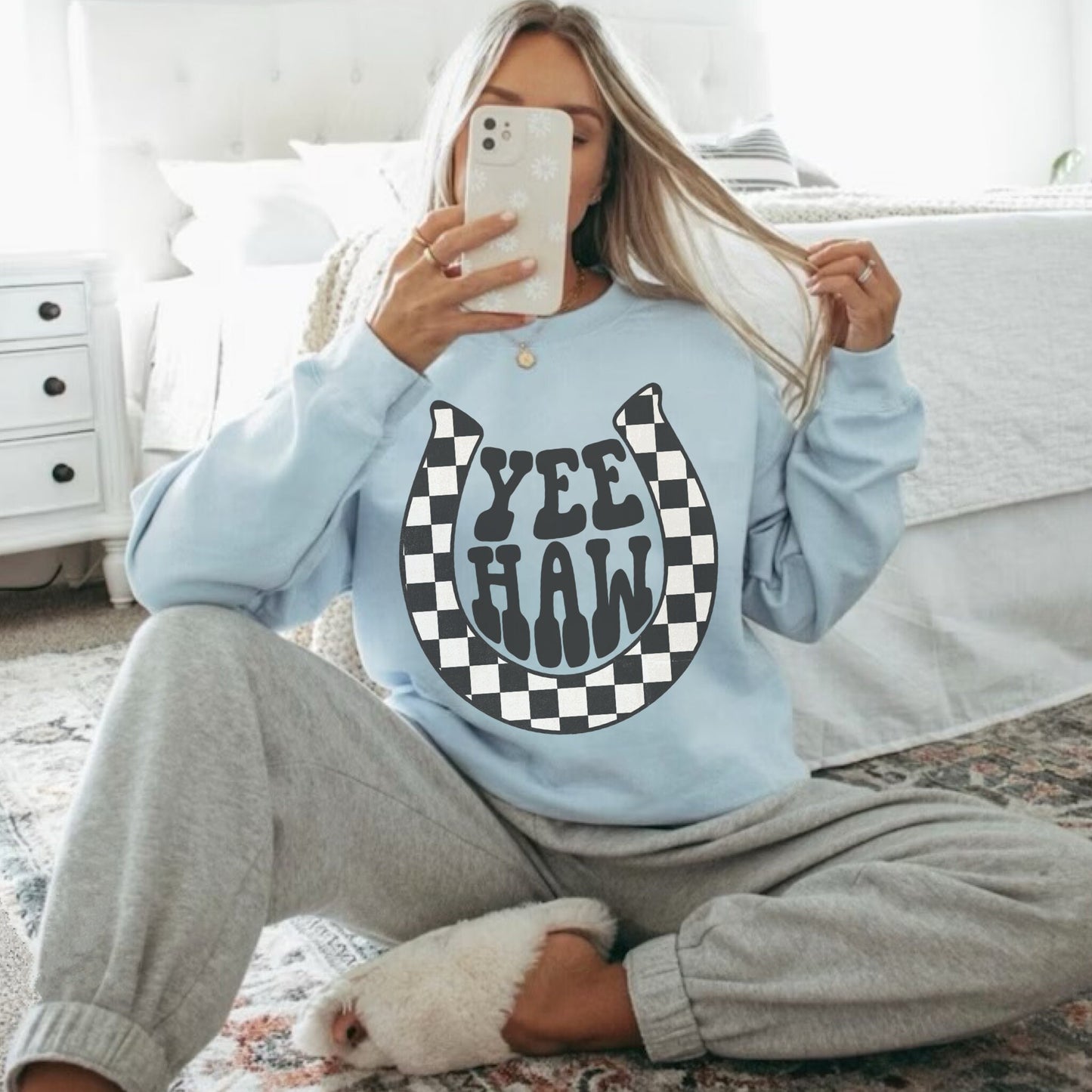 Yeehaw Sweatshirt, Retro Western Shirt, Vintage Western Sweatshirt, Cowgirl Crewneck, Country Hoodie, Cowboy Sweatshirt, Trendy Sweater