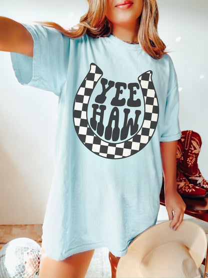 Yeehaw Shirt, Western Graphic Tshirt, Cowgirl Rodeo Shirt, Country Graphic Tee, Trendy Western Shirt, Oversized Tee, Cute Western Shirt