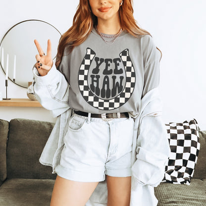 Yeehaw Shirt, Western Graphic Tshirt, Cowgirl Rodeo Shirt, Country Graphic Tee, Trendy Western Shirt, Oversized Tee, Cute Western Shirt