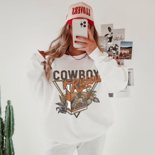 Cowboy Killers Sweatshirt, Western Sweatshirt, Cowboy Graphic Tee, Vintage Western, Country Western Shirt, Cowgirl Hoodies, Trendy Crewneck