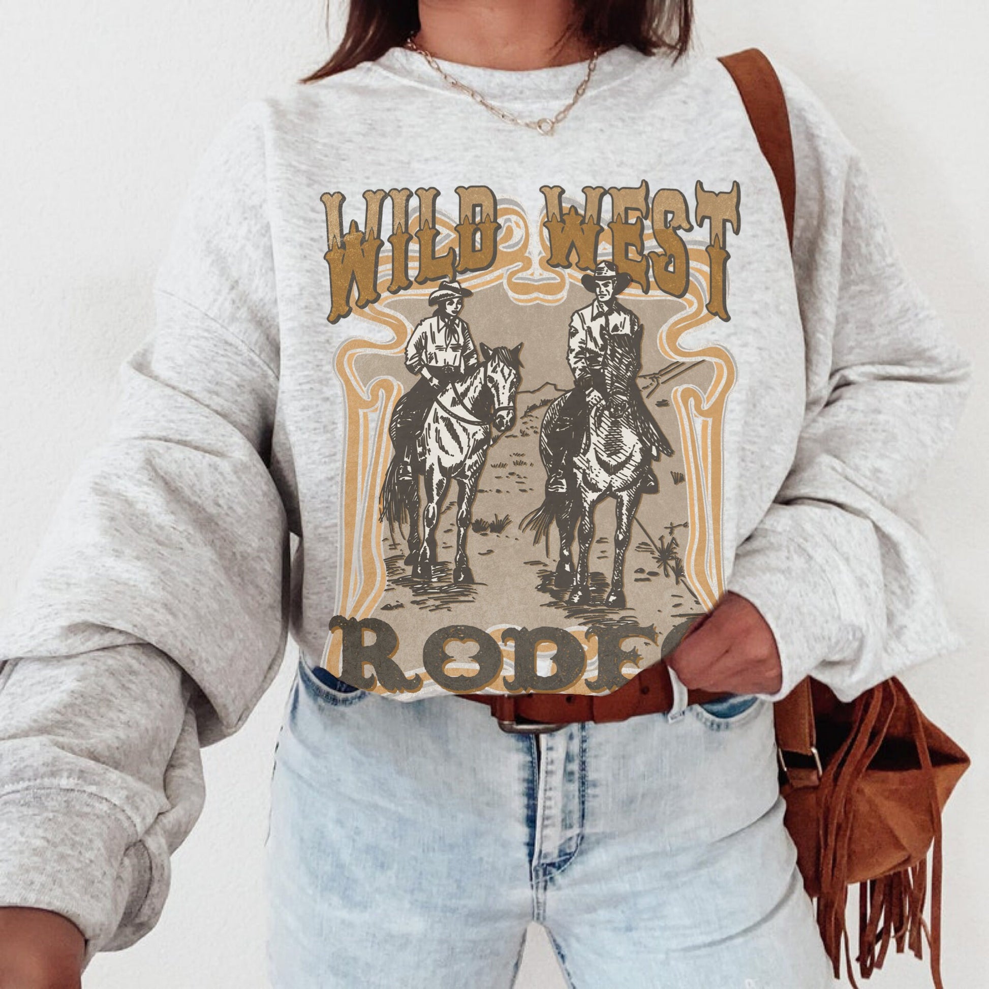 Wild West Rodeo Sweatshirt, Western Crewneck, Vintage Western Shirt, Cowboy Sweatshirt, Wild West Shirt, Cowgirl Sweatshirt, Country Hoodie