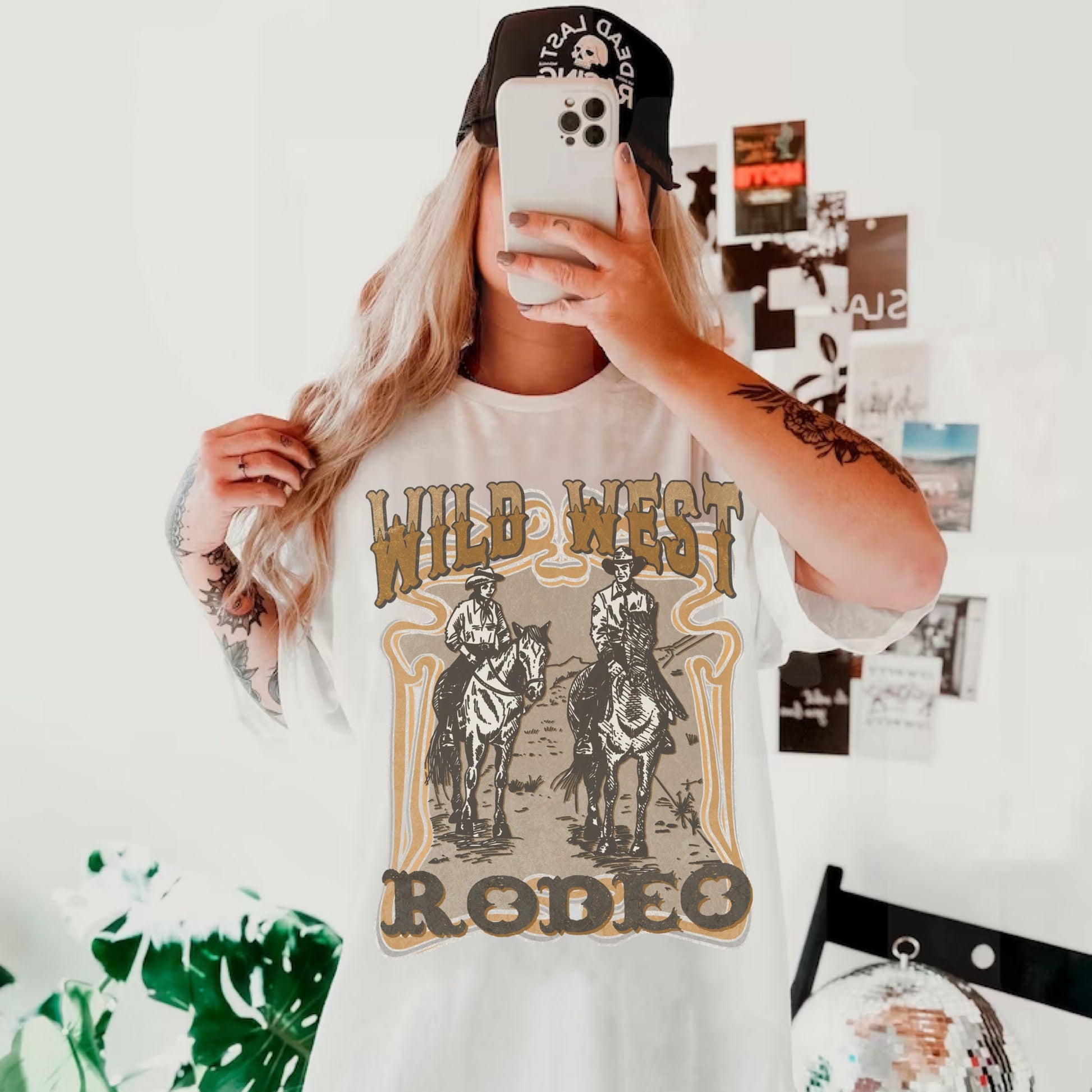 Wild West Rodeo Shirt, Rodeo Cowboy Shirt, Cowboy Graphic Tee, Western Tshirt, Cute Cowgirl Shirt, Country Concert Tee, Trendy Western Shirt