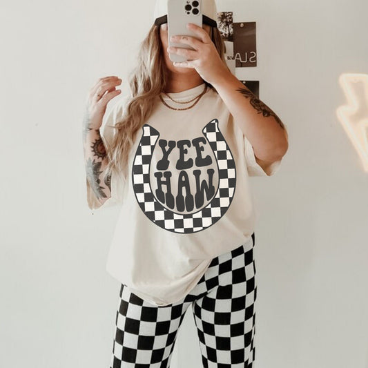Yeehaw Shirt, Western Graphic Tshirt, Cowgirl Rodeo Shirt, Country Graphic Tee, Trendy Western Shirt, Oversized Tee, Cute Western Shirt