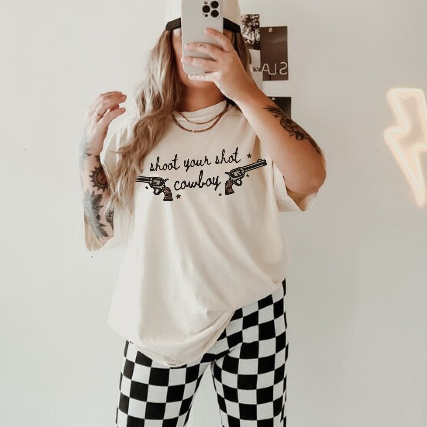 Shoot Your Shot Cowboy Shirt, Cowboy Graphic Tee, Trendy Western Shirt, Cowgirl Rodeo Shirt, Cute Country Shirts, Country Music Shirt