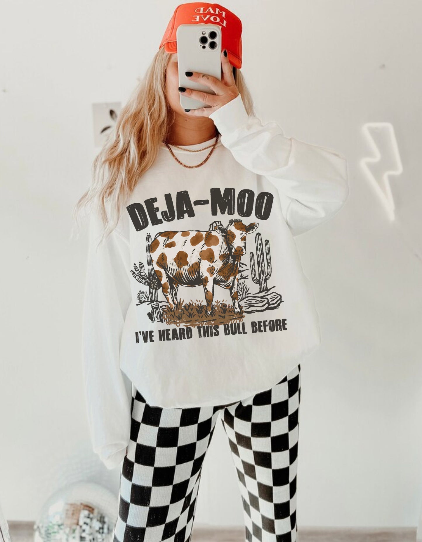 Deja Moo Shirt, Funny Cow Shirt, Western Sweatshirt, Western Cow Shirt, Cow Hoodie, Cowboy Sweatshirt, Country Crewneck, Farm Sweatshirt