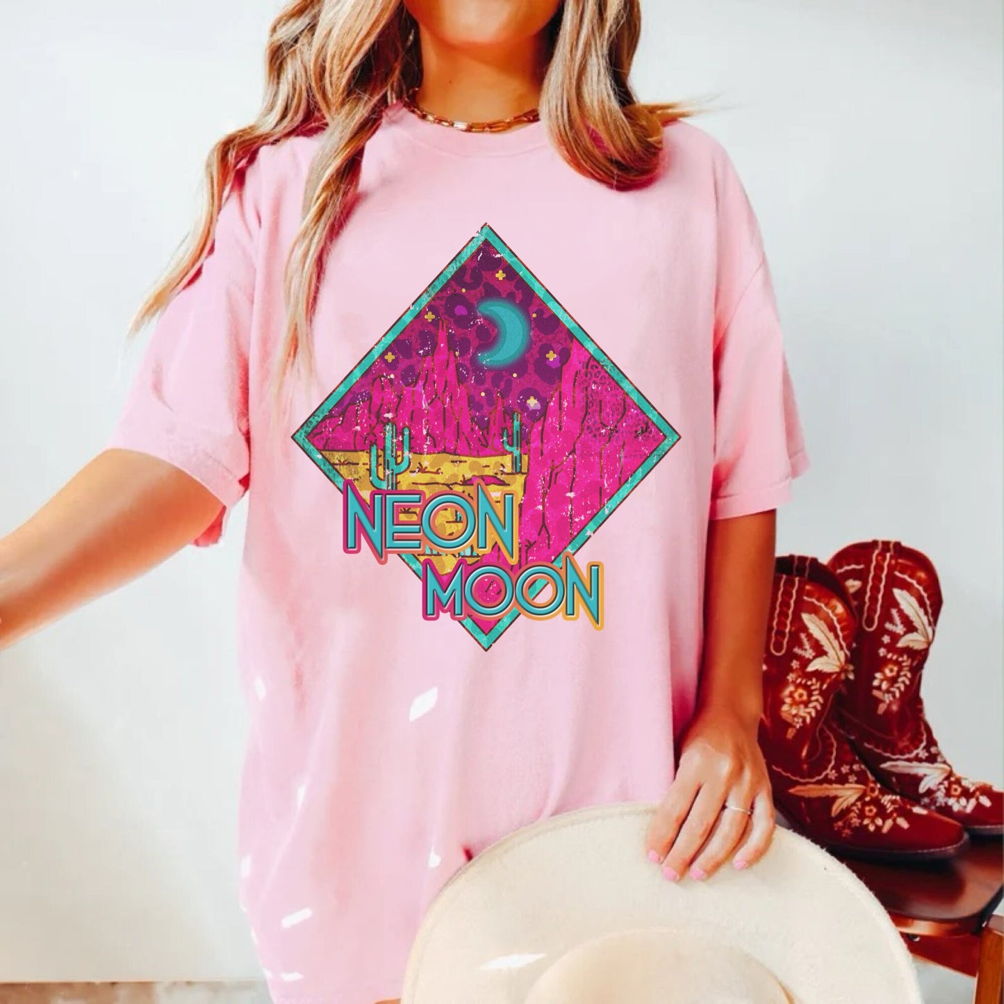 Neon Moon Shirt, Country Music Shirt, Western Graphic Tee, Cute Country Shirts, Cowgirl Rodeo, Country Concert Shirt, Retro Cowboy Tee