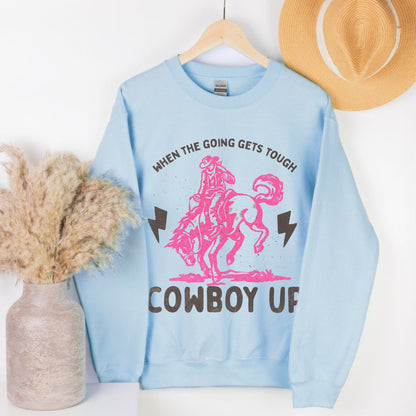 Cowboy Up Sweatshirt, Western Summer, Cowgirl Sweatshirt, Country Hoodie, Country Girl Shirt, Summer Sweater, Western Style Sweatshirt