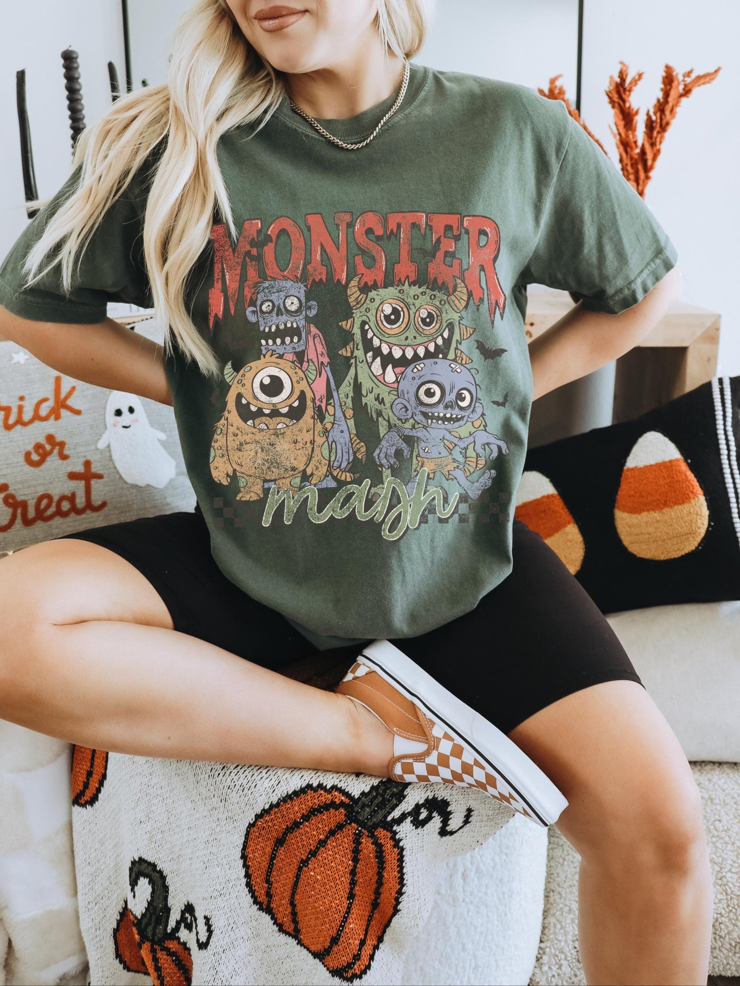Monster Mash Shirt, Vintage Halloween Shirt, Retro Spooky Shirt, Trendy Halloween Shirt, Ghost Shirt Halloween, Cute Fall Shirt, Fall Tees