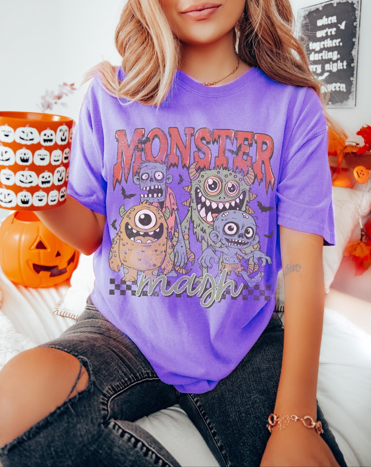Monster Mash Shirt, Vintage Halloween Shirt, Retro Spooky Shirt, Trendy Halloween Shirt, Ghost Shirt Halloween, Cute Fall Shirt, Fall Tees