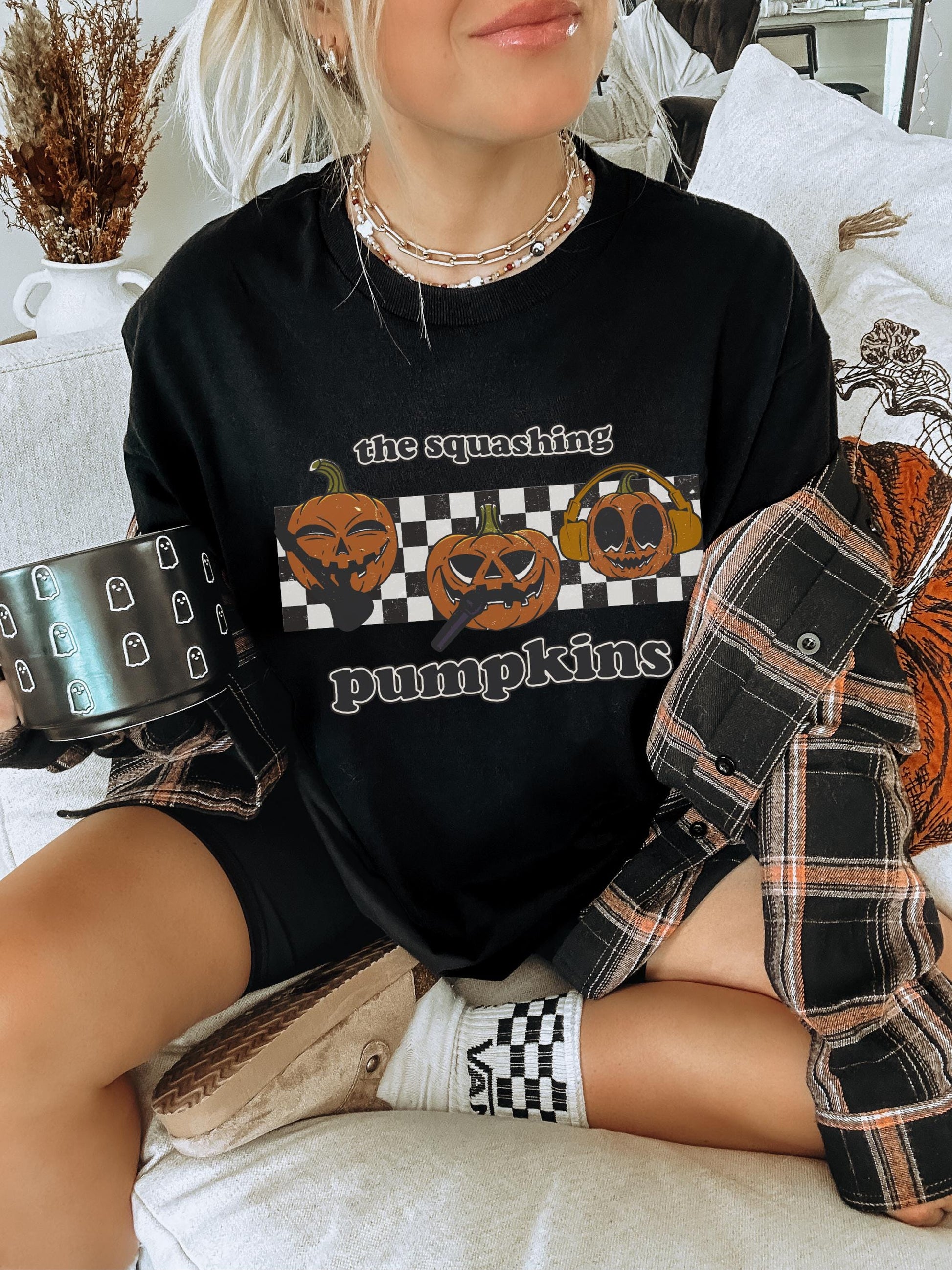 Trendy Pumpkin Shirt, Retro Halloween Shirt, Edgy Halloween, Spooky Season Shirt, 90s Halloween, Vintage Pumpkin Shirt, Cute Fall Shirt