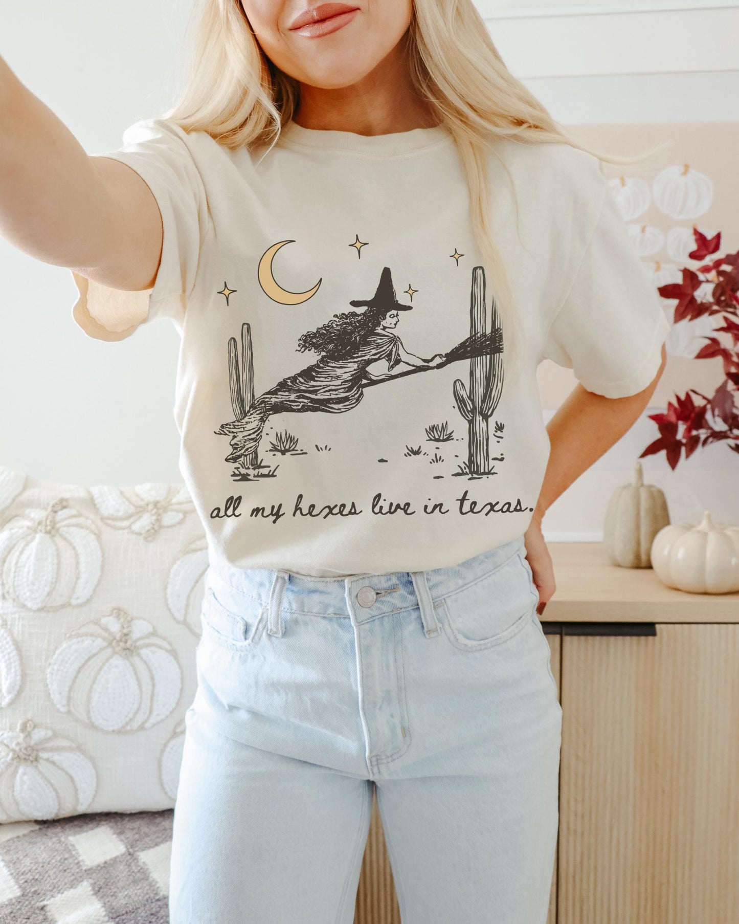 Hexes In Texas Shirt, Vintage Halloween Shirt, Western Halloween Shirt, Witchy Tee, Retro Witch Shirt, Witch Vibes Shirt, Cute Halloween Tee