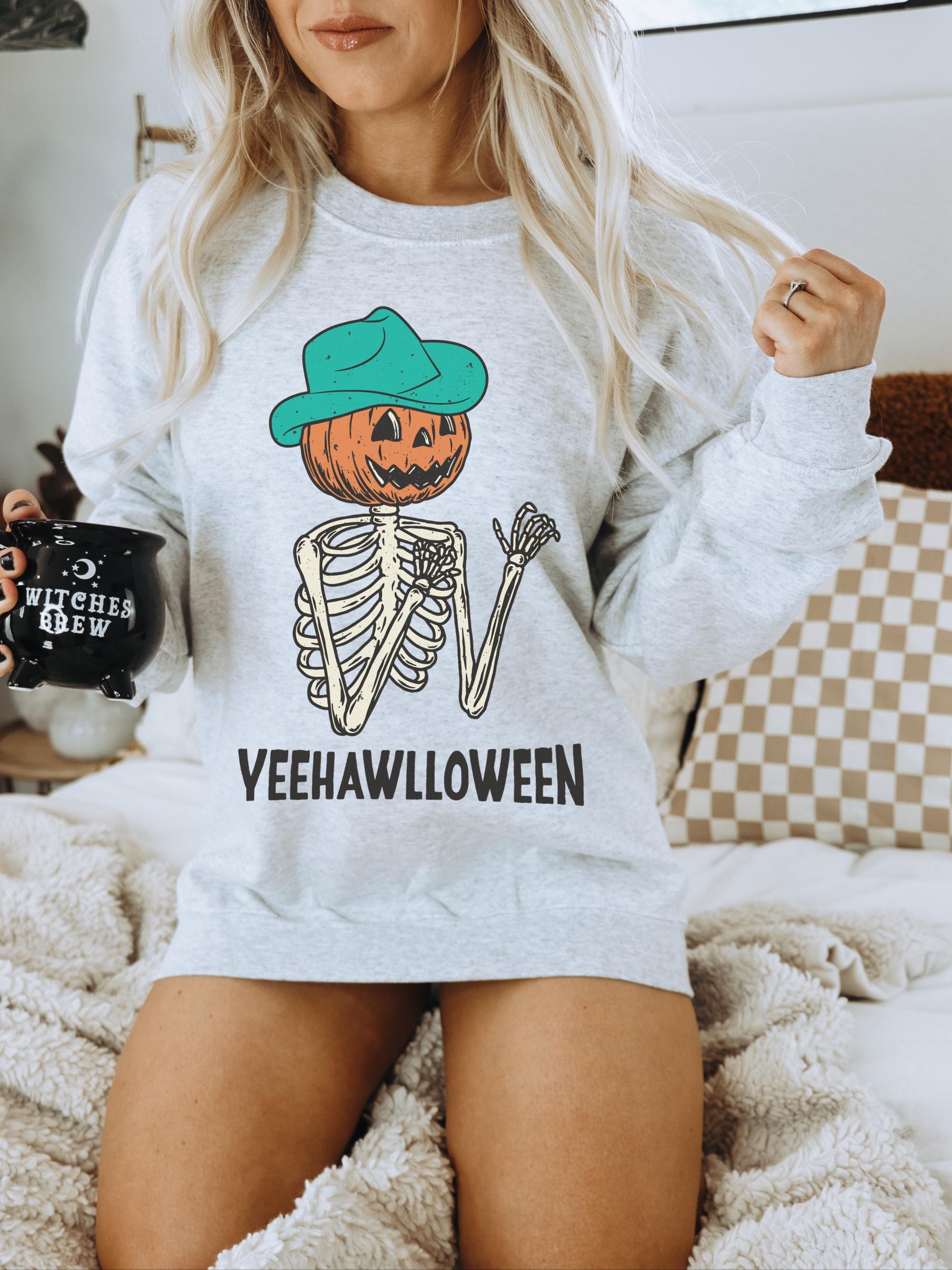 Yeehawlloween Sweatshirt, Pumpkin Sweatshirt, Western Halloween, Trendy Halloween Sweatshirt, Spooky Fall Sweatshirt, Halloween Party Shirt