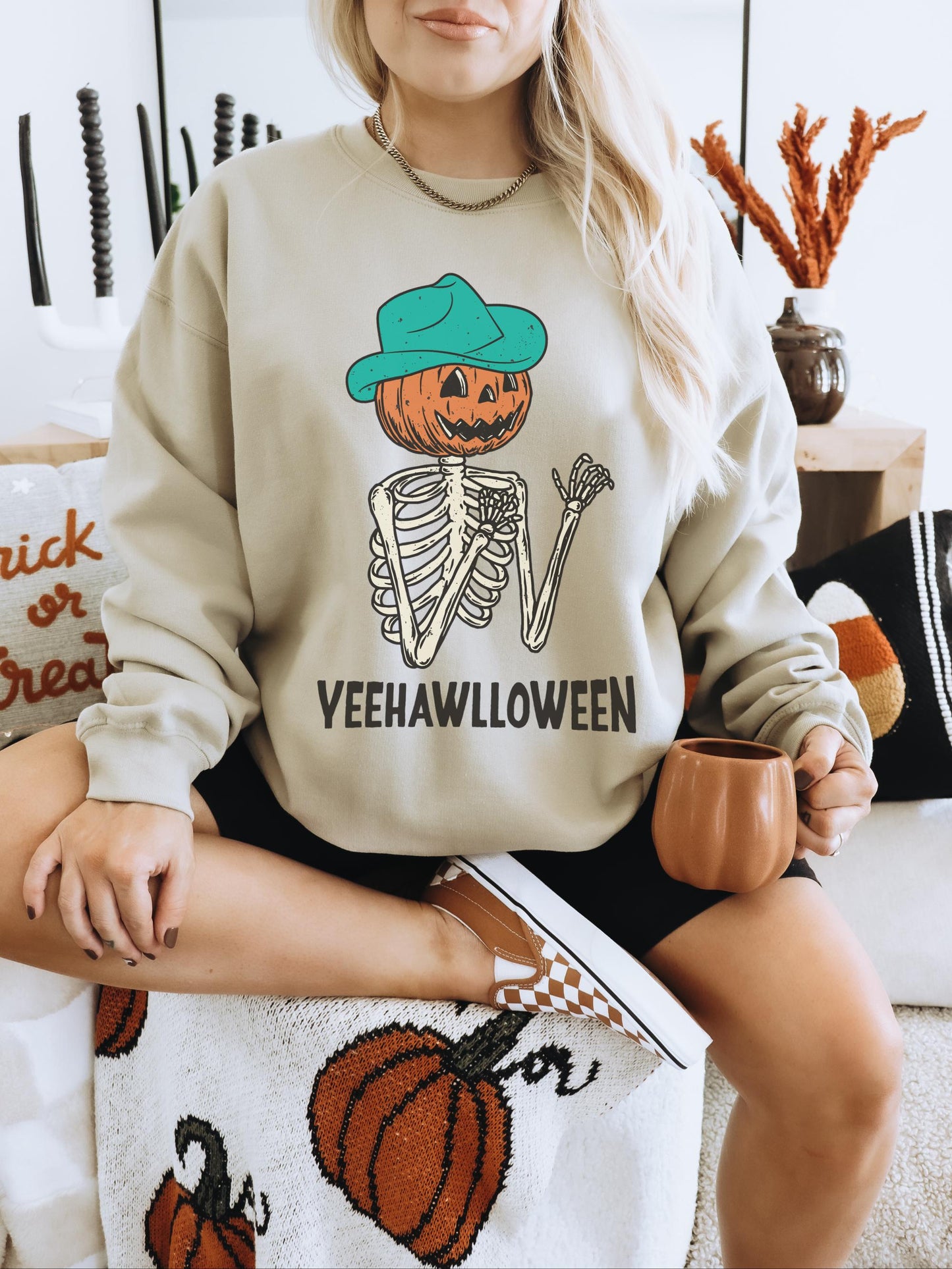 Yeehawlloween Sweatshirt, Pumpkin Sweatshirt, Western Halloween, Trendy Halloween Sweatshirt, Spooky Fall Sweatshirt, Halloween Party Shirt