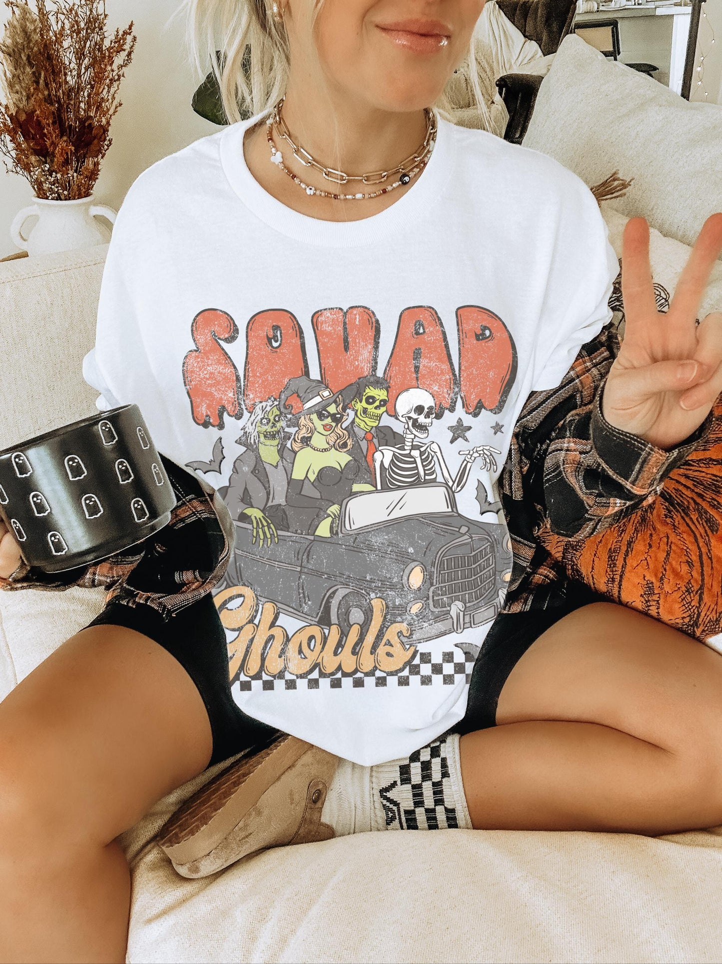 Squad Ghouls Shirt, Trending Halloween Shirt, Witchy Shirt, Monster Shirt, Spooky Tshirt, Skeleton Halloween Shirt, Retro Halloween Shirt