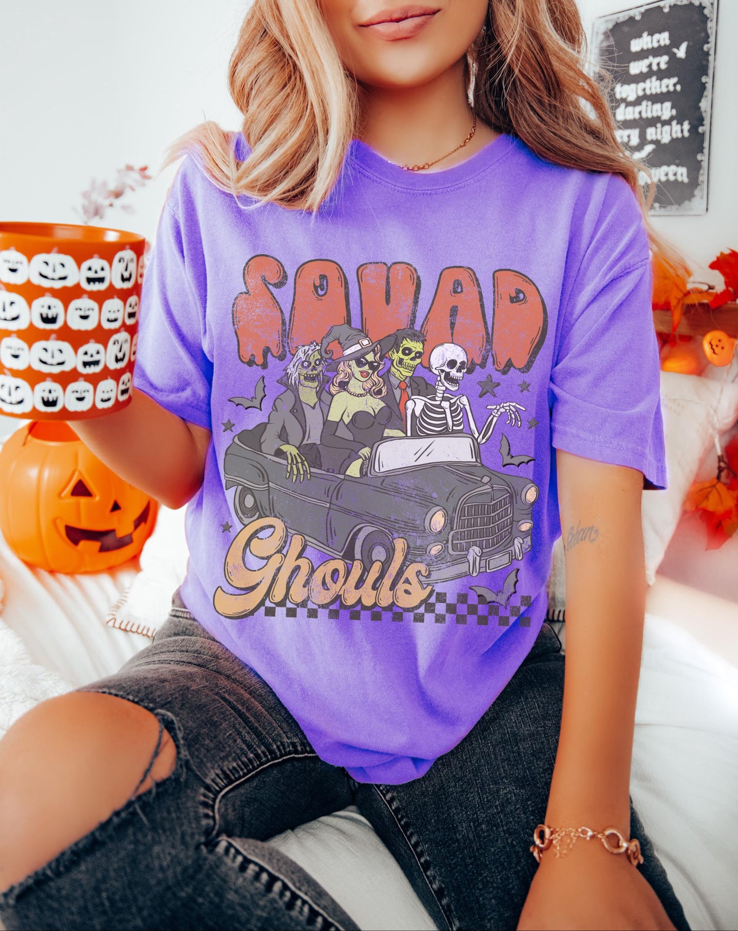 Squad Ghouls Shirt, Trending Halloween Shirt, Witchy Shirt, Monster Shirt, Spooky Tshirt, Skeleton Halloween Shirt, Retro Halloween Shirt