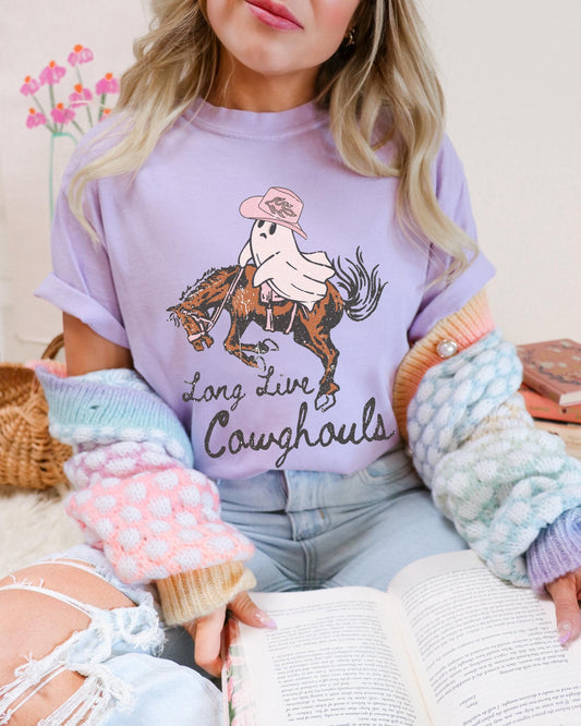 Long Live Cowghouls Shirt, Spooky Ghost Shirt, Western Halloween Shirt, Cute Ghost Shirt, Cowboy Ghost Shirt, Retro Halloween Tee, Fall Tees