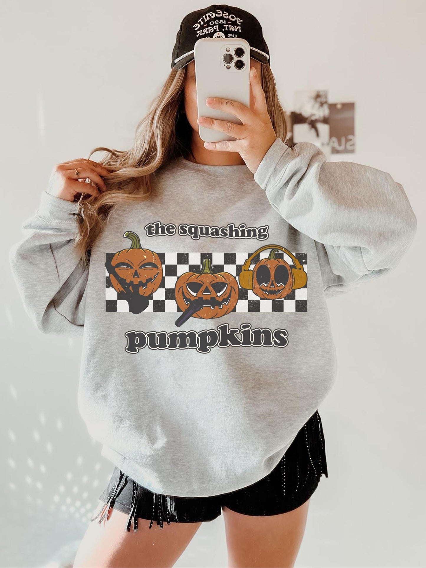 Squashing Pumpkins Shirt, Trendy Pumpkin Shirt, Funny 90s Halloween Shirt, Grunge Halloween Tee, Cute Fall Sweater, Spooky Season Sweatshirt