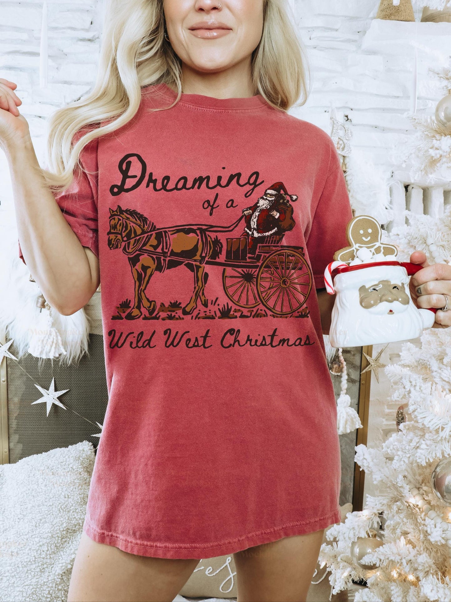 Wild West Christmas Shirt, Cowboy Santa Shirt, Western Christmas Shirt, Trendy Christmas Tee, Country Christmas, Retro Christmas Tshirt