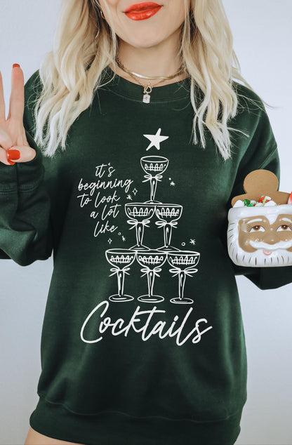 Christmas Cocktail Sweatshirt, Festive Sweater, Holiday Spirit Shirt, Cute Christmas Tee, Christmas Drinking Shirt, Christmas Party Shirt