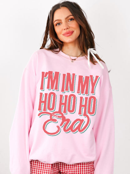 Ho Ho Ho Sweatshirt, Retro Santa Sweatshirt, Christmas Era Sweatshirt, Holiday Party Shirt, Funny Xmas Sweater, Cute Christmas Sweatshirt