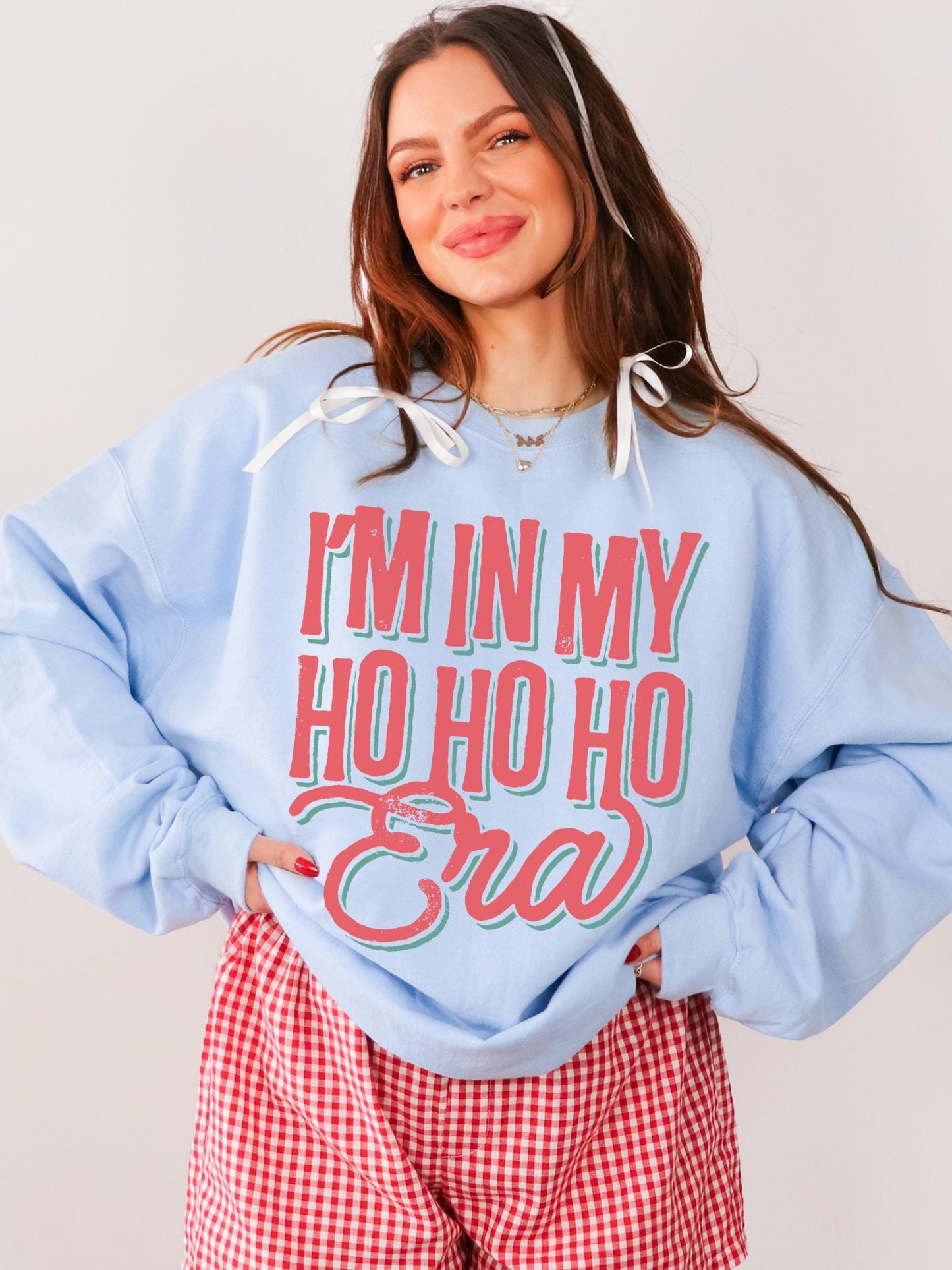 Ho Ho Ho Sweatshirt, Retro Santa Sweatshirt, Christmas Era Sweatshirt, Holiday Party Shirt, Funny Xmas Sweater, Cute Christmas Sweatshirt