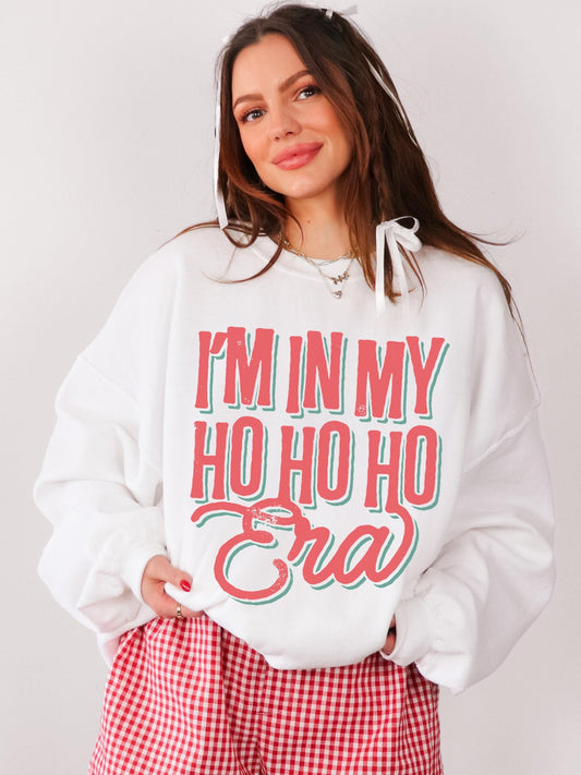 Ho Ho Ho Sweatshirt, Retro Santa Sweatshirt, Christmas Era Sweatshirt, Holiday Party Shirt, Funny Xmas Sweater, Cute Christmas Sweatshirt