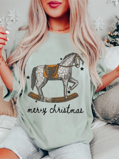 Merry Christmas Horse Shirt, Vintage Horse Shirt, Horse Christmas Shirt, Western Christmas, Cowboy Christmas Shirt, Country Christmas Shirt
