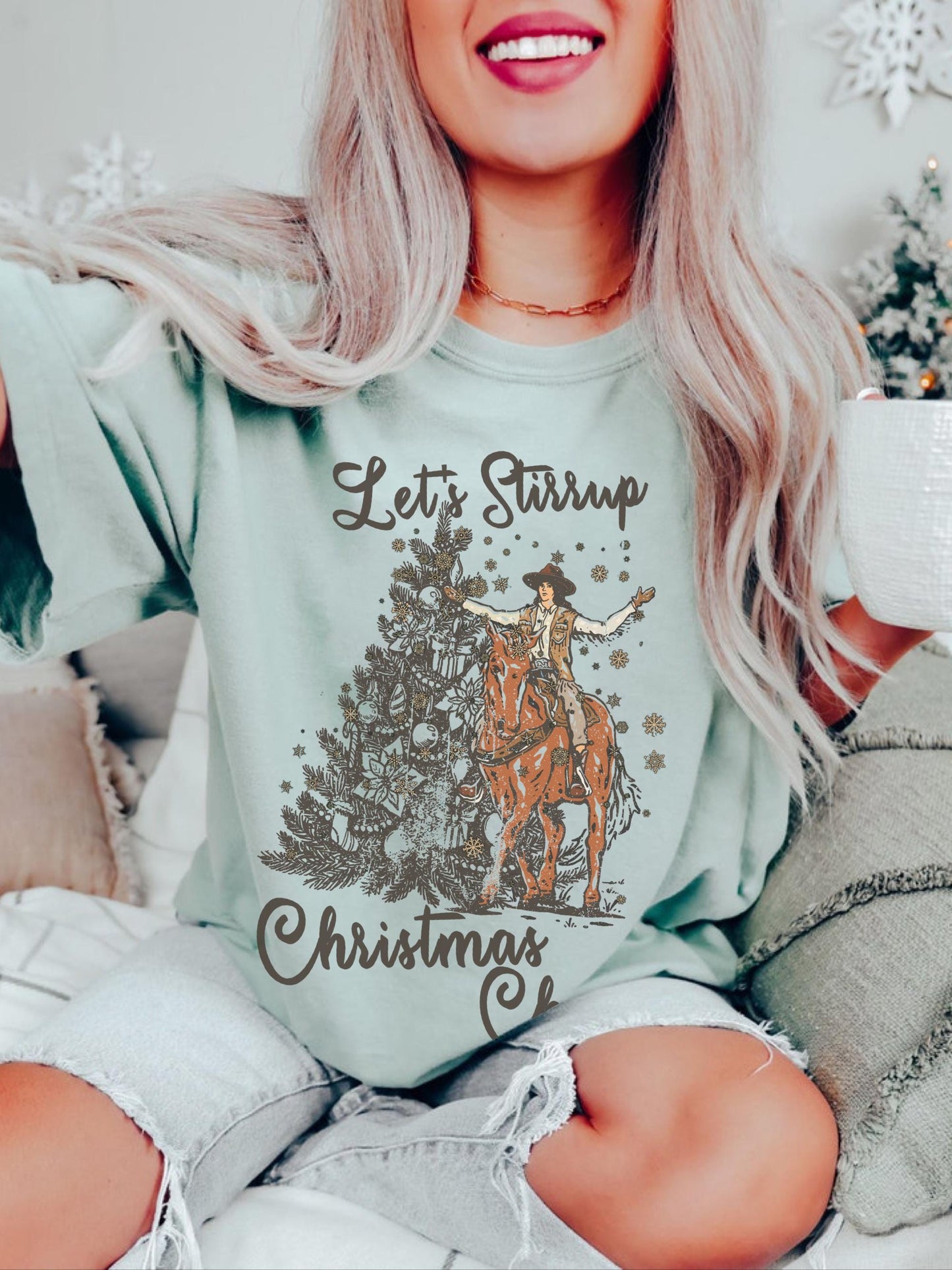 Lets Stirrup Christmas Cheer Shirt, Western Christmas Shirt, Country Christmas, Cowboy Christmas Shirt, Cowgirl Christmas, Holiday Party Tee