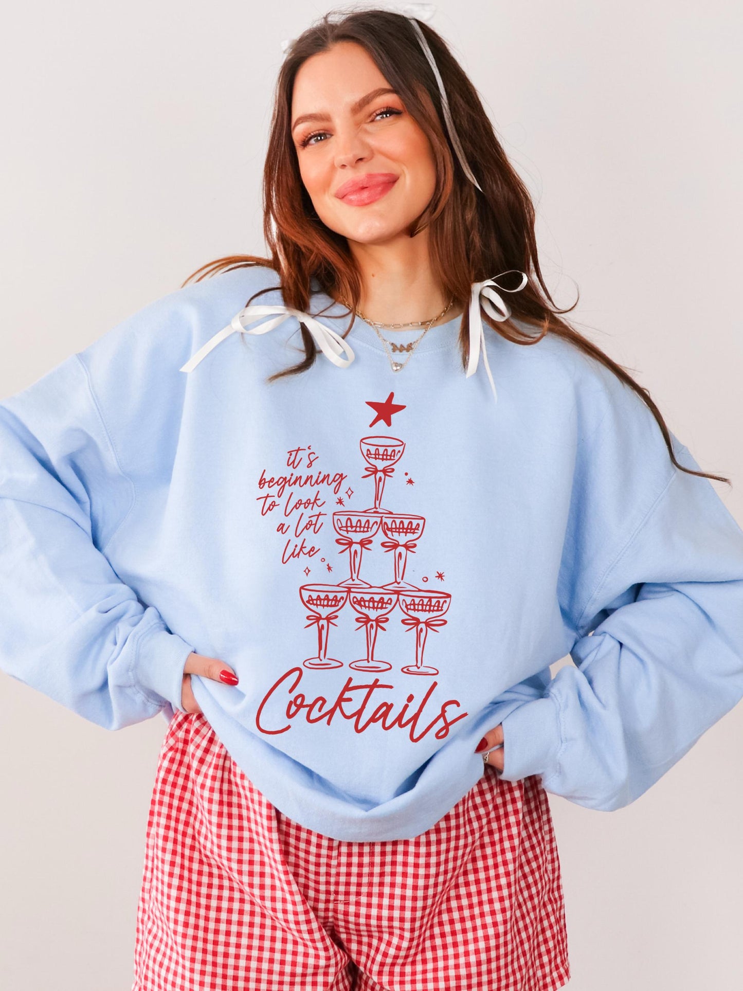 Christmas Cocktail Sweatshirt, Festive Sweater, Holiday Spirit Shirt, Cute Christmas Tee, Christmas Drinking Shirt, Christmas Party Shirt