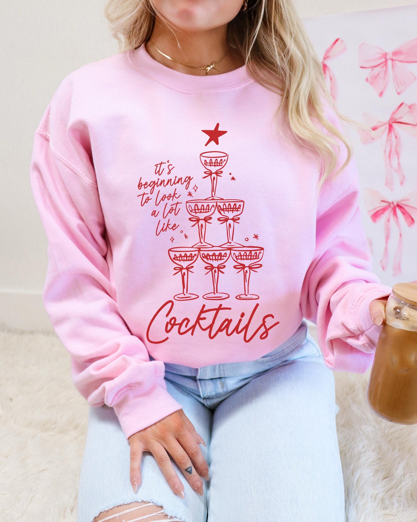 Christmas Cocktail Sweatshirt, Festive Sweater, Holiday Spirit Shirt, Cute Christmas Tee, Christmas Drinking Shirt, Christmas Party Shirt