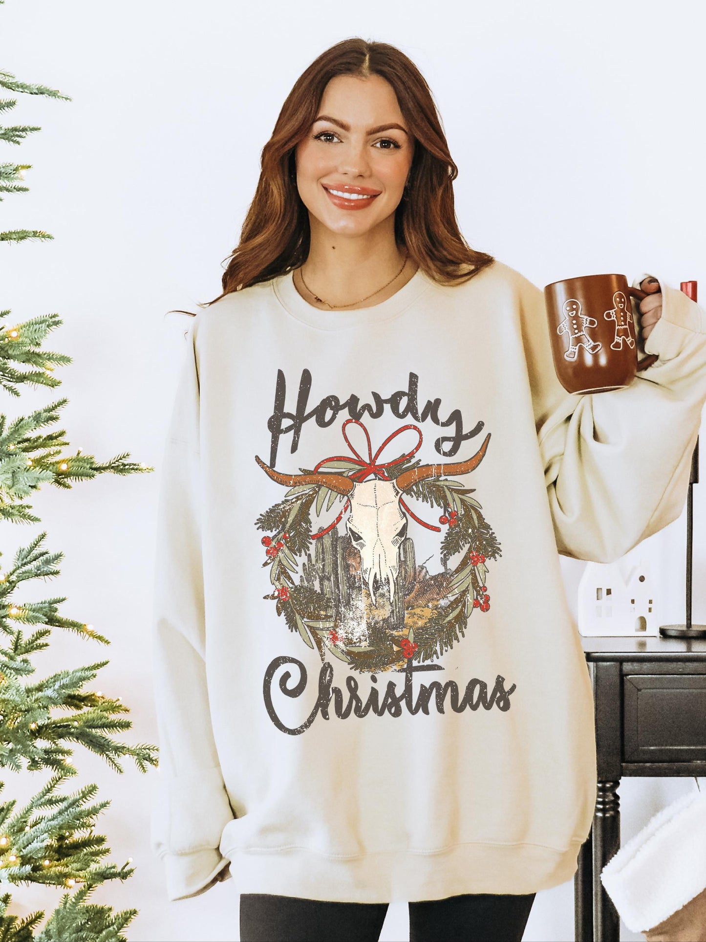 Howdy Christmas Sweatshirt, Western Christmas Sweatshirt, Cowgirl Christmas Sweater, Country Christmas, Cute Holiday Sweater, Cowboy Santa