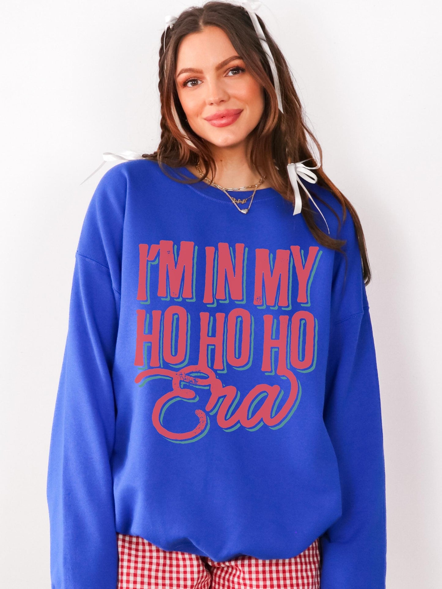 Ho Ho Ho Sweatshirt, Retro Santa Sweatshirt, Christmas Era Sweatshirt, Holiday Party Shirt, Funny Xmas Sweater, Cute Christmas Sweatshirt
