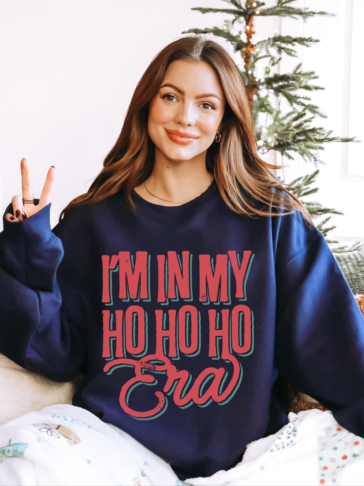 Ho Ho Ho Sweatshirt, Retro Santa Sweatshirt, Christmas Era Sweatshirt, Holiday Party Shirt, Funny Xmas Sweater, Cute Christmas Sweatshirt